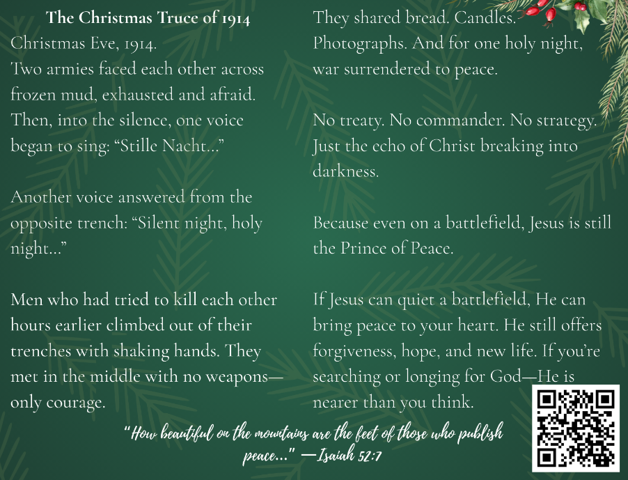 Christmas Truce 1914 Story Card | Digital Download